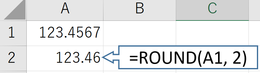 ExcelのROUND関数の使い方1