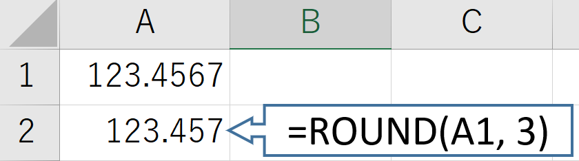 ExcelのROUND関数の使い方2